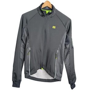 Alé Cycling WindTex Thermal Cycling Jacket Black Gray Full Zip Made in Italy M